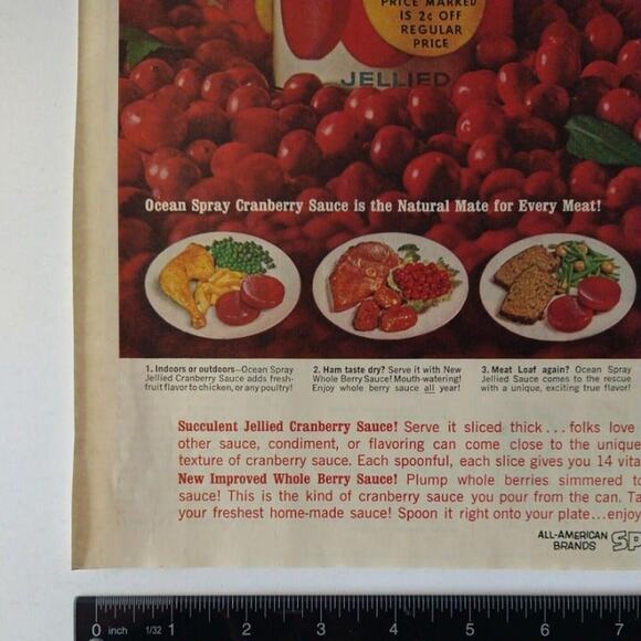 1961 Ocean Spray Cranberry Sauce Can "Cranberry‎ Time!" 10x13 Vtg 60s PRINT AD - Picture 6 of 10